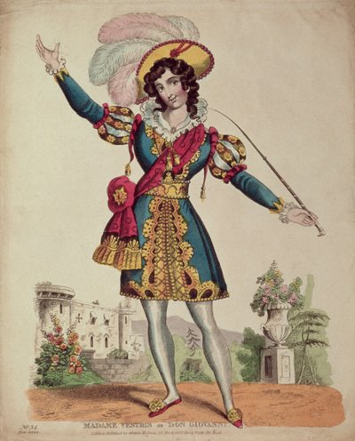 Madame Vestris in der Rolle des Don Giovanni aus Mozarts Oper 